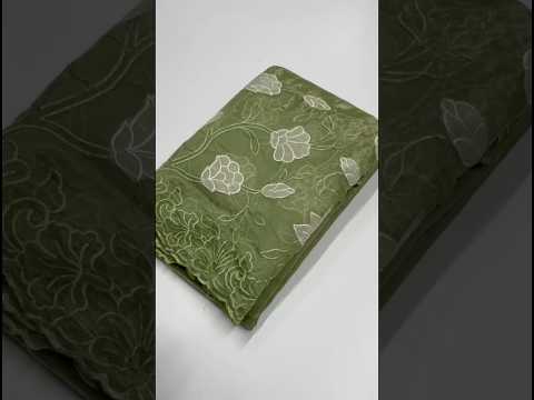 Designer Pure Chanda Kora Silk Embroidered Saree