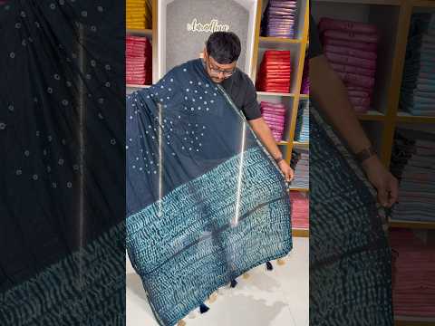 Pure Cotton Hand Dyed Bandhej Sibori Saree