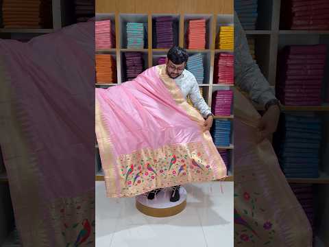 Pure Zari Temple Parrot Paithani Dupatta