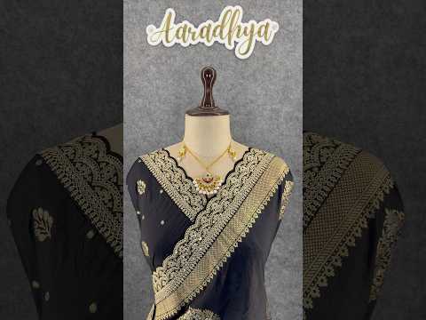 Banarasi Jaal Embroidery Sequence Work Sarees (Unstiched Blouse)