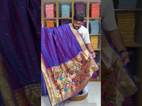 Peacock Pallu & Gold Zari Border Paithani Silk Saree
