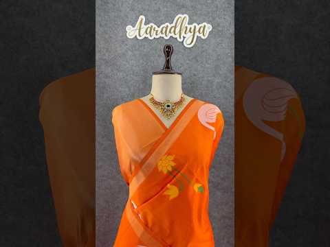 Most Trending Swan Lotus Khadi Raw SIlk Paithani Saree