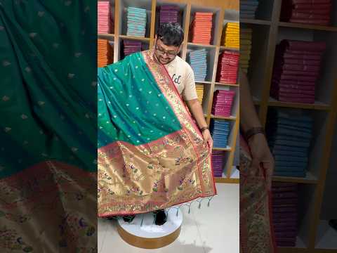 Rajwadi Mor Paithani Zari Butti Saree