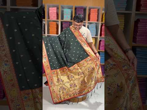 Rajwadi Mor Paithani Zari Butti Saree