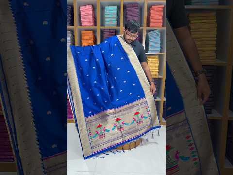 Dupatta - Pure Zari Traditional Peacock Motifs Paithani Dupatta