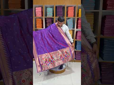 Pure Zari Temple Parrot Paithani Dupatta