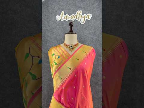 Peacock Pallu & Gold Zari Border Paithani Silk Saree