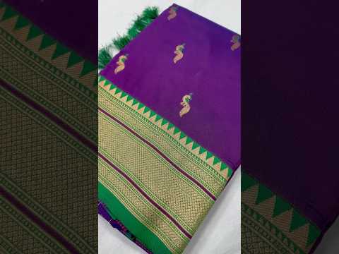 Peacock Paithani Soft Silk Traditional Kadiyal Border Saree