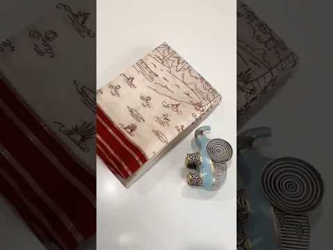 Off-White Handloom Cotton Silk Saree with Scenic Kalamkari-Inspired Borde