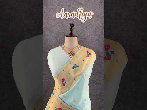 Pure Kanchipuram Paithani Silk Parrot Design Saree