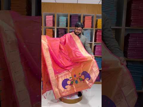 Soft Paithani Silk Peacock Zari Pallu Dupatta | Festive & Wedding Wear