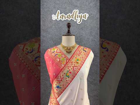 Rajwadi Mor Paithani Zari Butti Saree