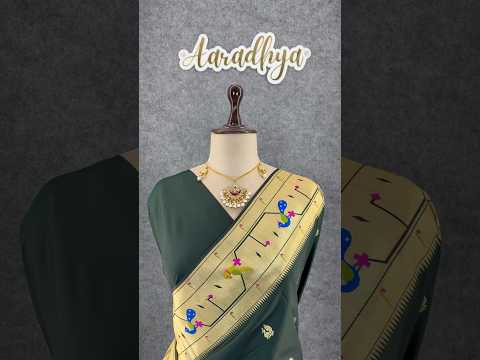 Pure Kanchipuram Paithani Silk Parrot Design Saree