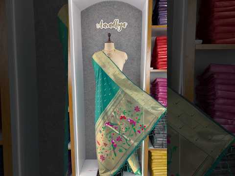 Pure Zari Triple Muniya Border Parrot Paithani Dupatta