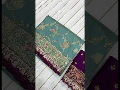 Dola Silk Flower Jaal Premium Banarasi Saree