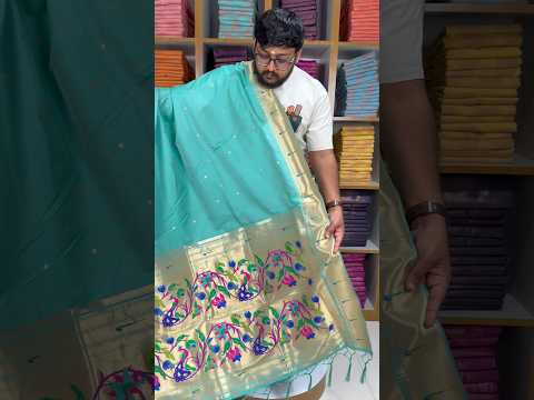Peacock Pallu & Gold Zari Border Paithani Silk Saree