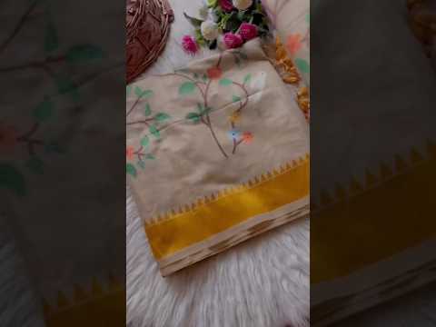 Peacock Jaal Soft Muga Cotton Saree