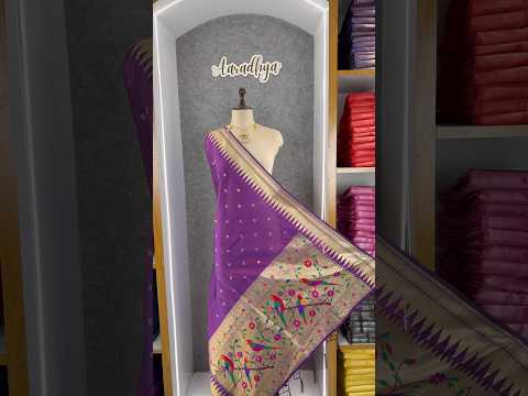 Pure Zari Temple Parrot Paithani Dupatta