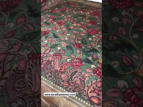 Kalamkari Fusion Printed Soft Silk Saree