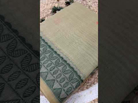 Soft Pure Muga Cotton Meenakari Weaving Saree