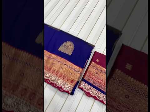 Heavy Banarasi Soft Silk Embroidery Work Lace Border Saree