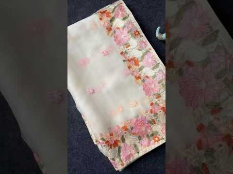 Premium Chiffon Designer Embroidery Saree