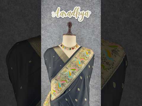 Soft Silk Banarasi Saree – Pure Black Elegance