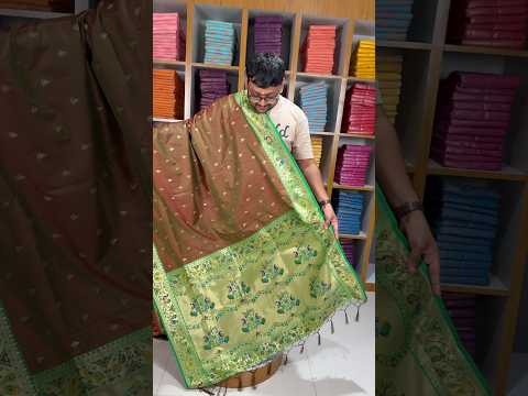 Rajwadi Mor Paithani Zari Butti Saree