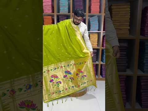 Floral Meena Zari Pallu Paithani Silk Saree