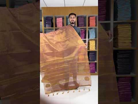 Royal Tissue Silk Zari Weaving & Mango Border Saree
