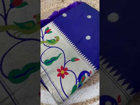 Lotus Paithani Silk Meenakari Swan Border Saree