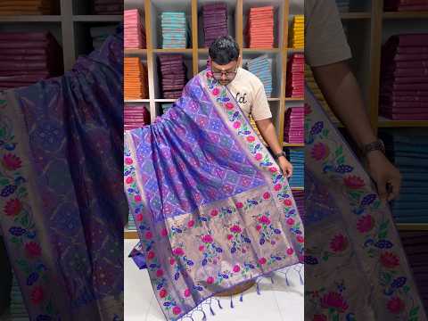 Pure Soft Silk Bandhani Patola Fusion Paithani Saree