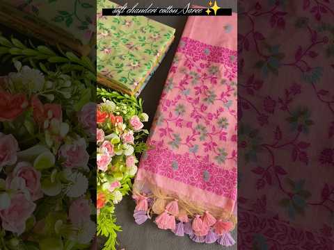 Soft Chanderi Cotton Jamdani Saree