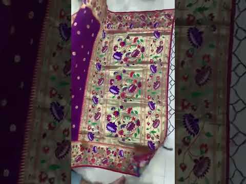 Pure Kanchipuram Paithani Silk Meenakari Saree