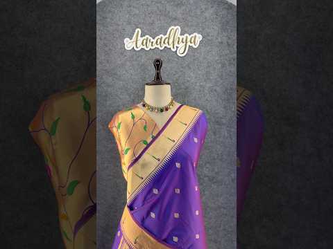Floral Meena Zari Pallu Paithani Silk Saree