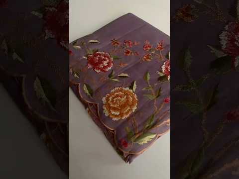 Matka Silk Floral Embroidered Border Saree