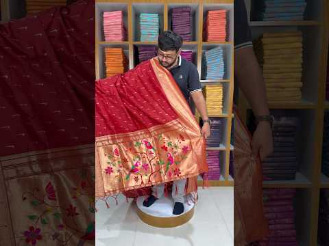 Pure Zari Triple Muniya Border Parrot Paithani Dupatta