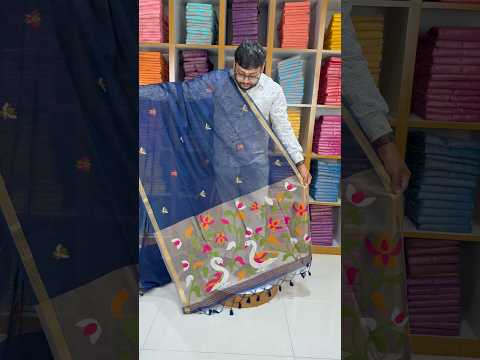 Premium Soft Pure Linen Silk Rajhans Saree