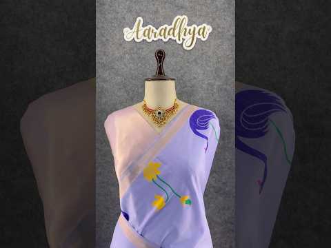 Most Trending Swan Lotus Khadi Raw SIlk Paithani Saree