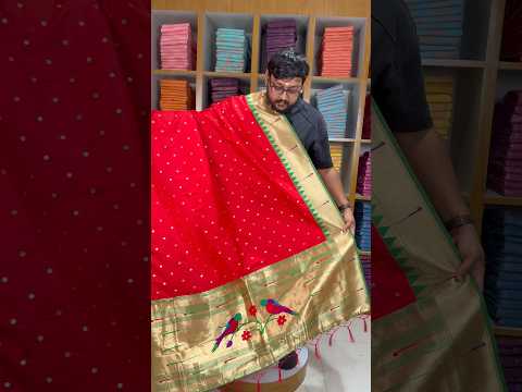 Pure Paithani Zari Border Parrot Motif Pallu Dupatta