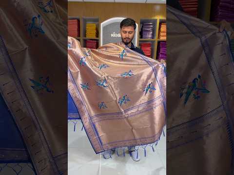 Pure Fully Zari Woven Parrot Motif Paithani Dupatta