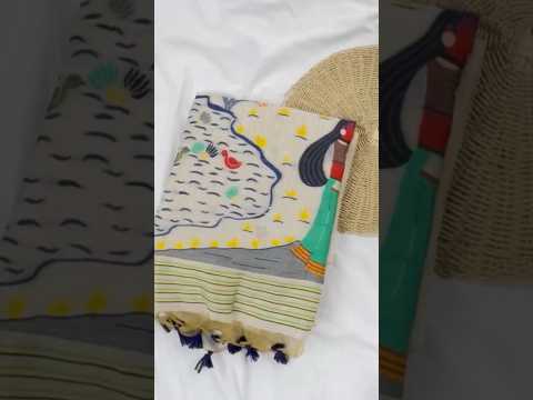 Premium Soft Muga Cotton Jamdani Saree