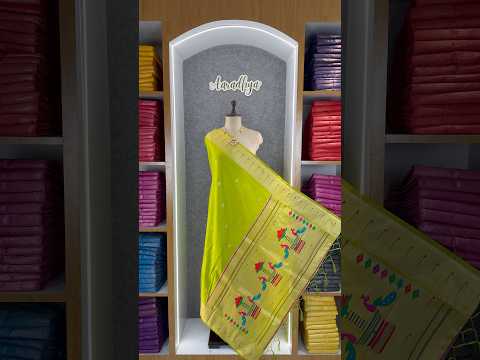 Dupatta - Pure Zari Traditional Peacock Motifs Paithani Dupatta