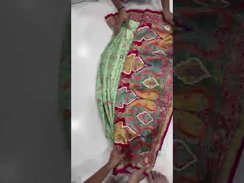 Soft Gaji Silk Kashmiri Kalamkari Pashmina Saree