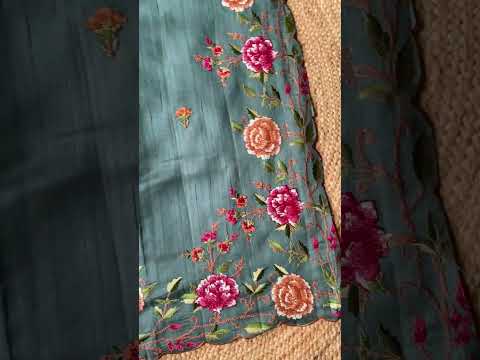 Matka Silk Floral Embroidered Border Saree