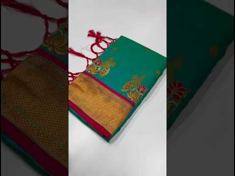 Soft Silk Paithani Traditional Pallu & Peacock Border Saree