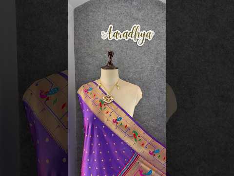 Dupatta - Pure Zari Peacock Motif Paithani Dupatta