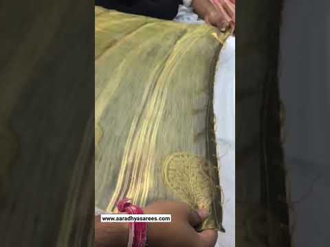 Royal Tissue Silk Zari Weaving & Mango Border Saree