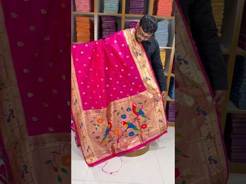 Pure Kanchipuram Paithani Silk Parrot Design Saree