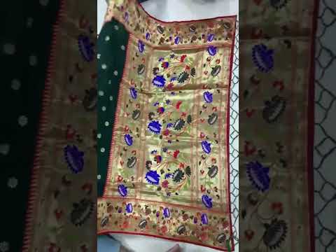 Pure Kanchipuram Paithani Silk Meenakari Saree